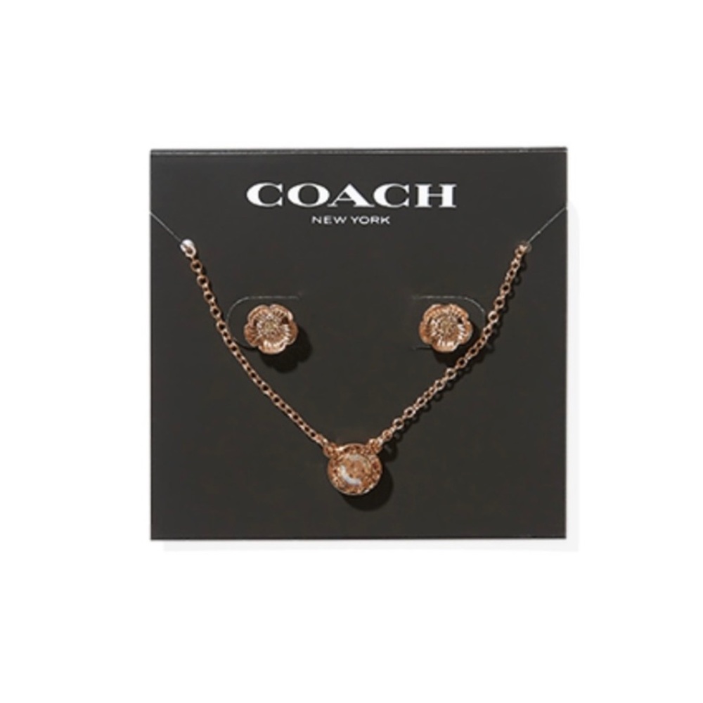 BNWT Coach Necklace & Earrings set